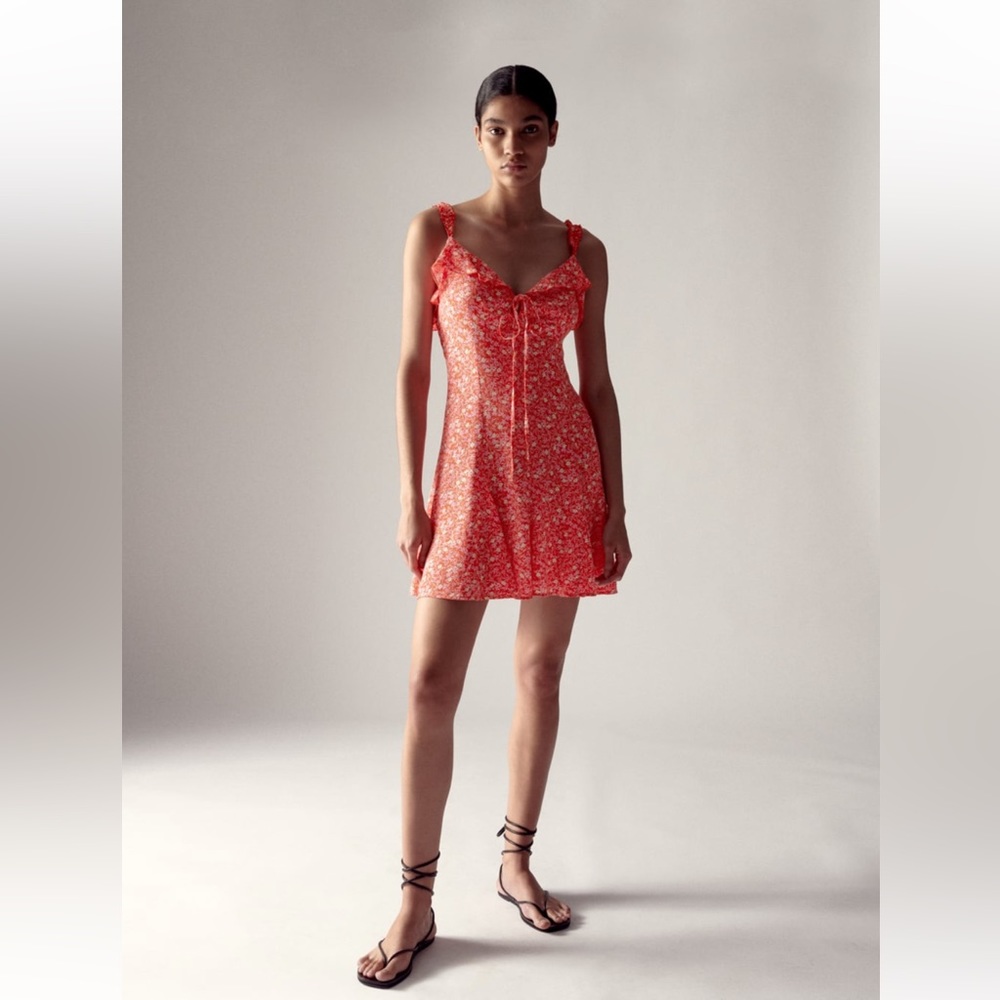 Zara floral mini dress